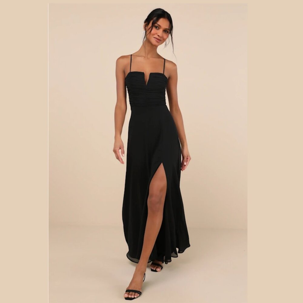 Lulu's Black Maxi Dress